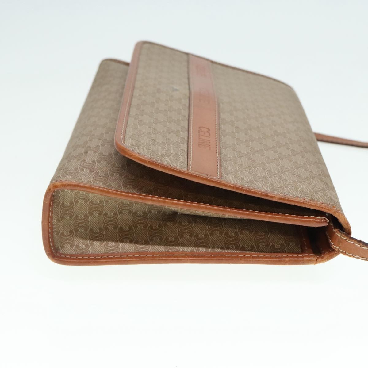 CELINE Macadam Canvas Shoulder Bag Pvc Beige - 4