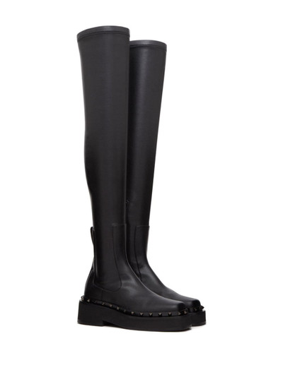 Valentino Rockstud-embellished thigh boots outlook