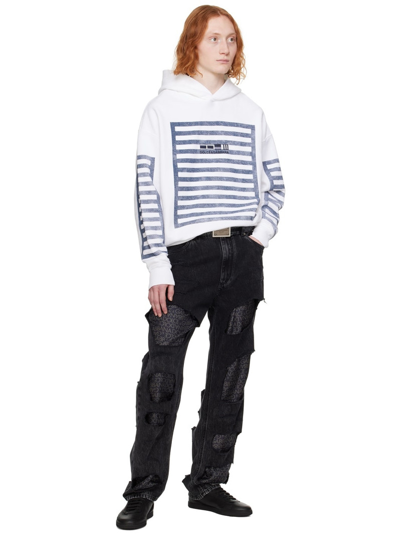 Dolce & Gabbana Off-White Printed Hoodie outlook
