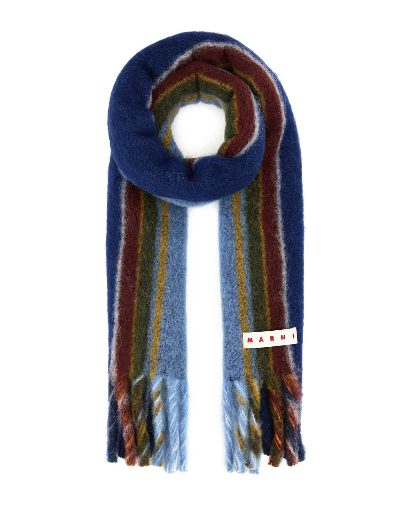 Multicolor Mohair Blend Scarf - 1