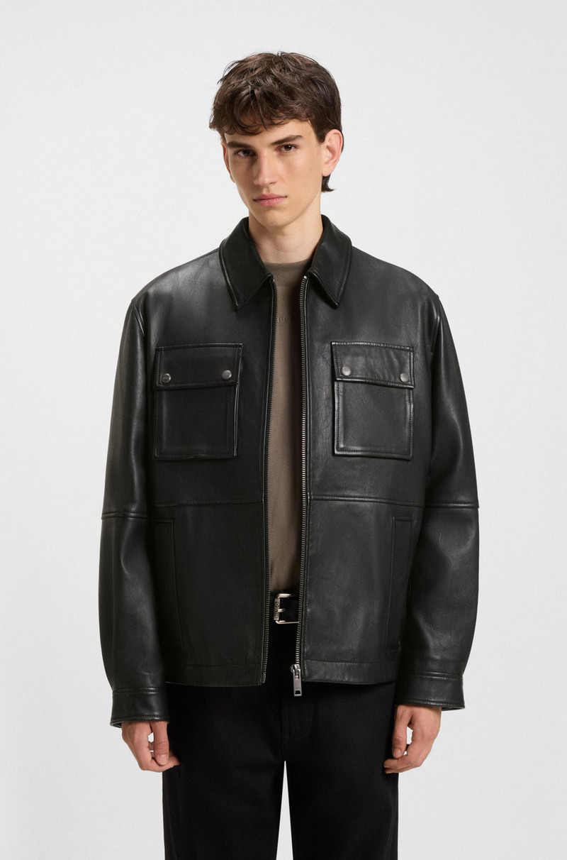 LEATHER FIELD JACKET IN A REGULAR FIT 2