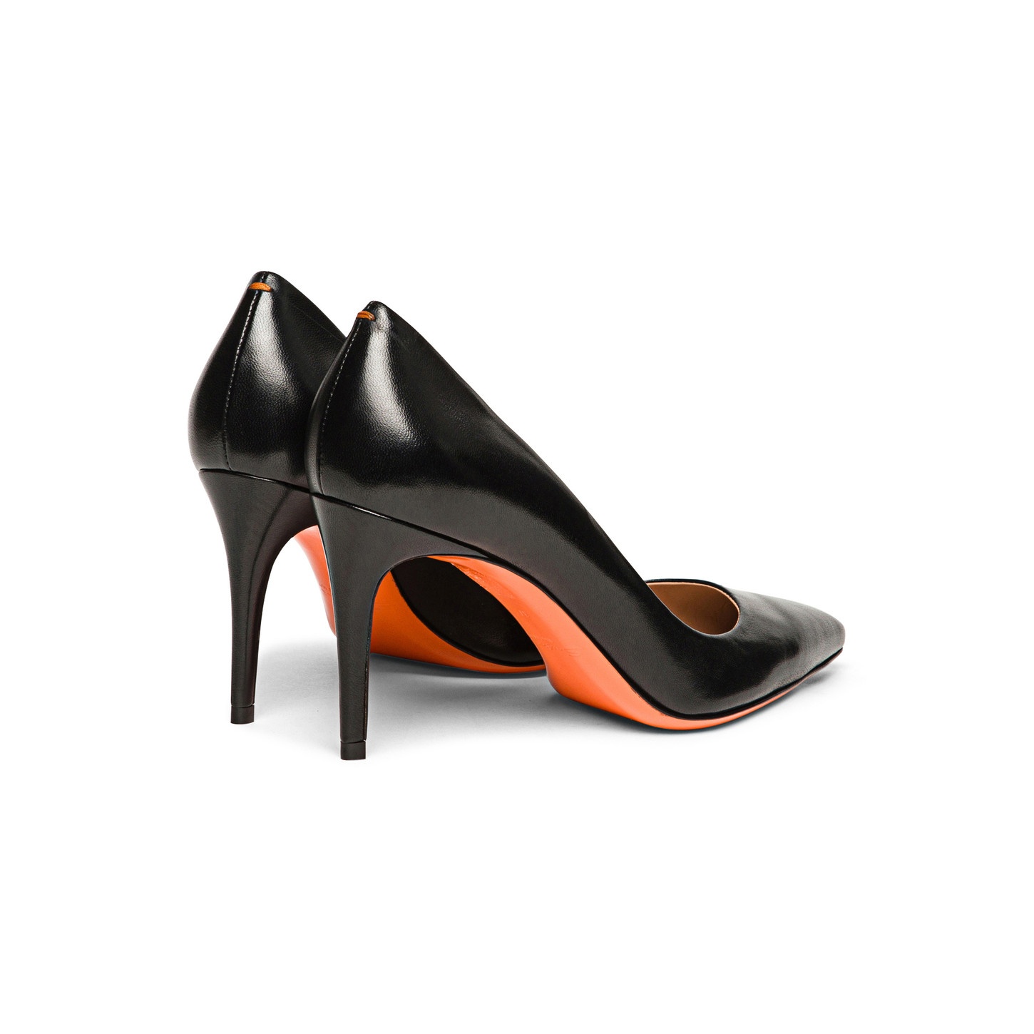 Women's black leather high-heel pump - 3