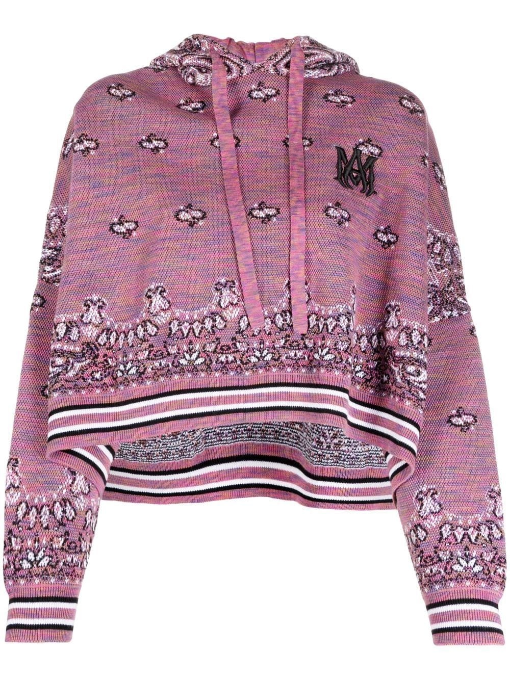 Space Dye Bandana knit hoodie - 1