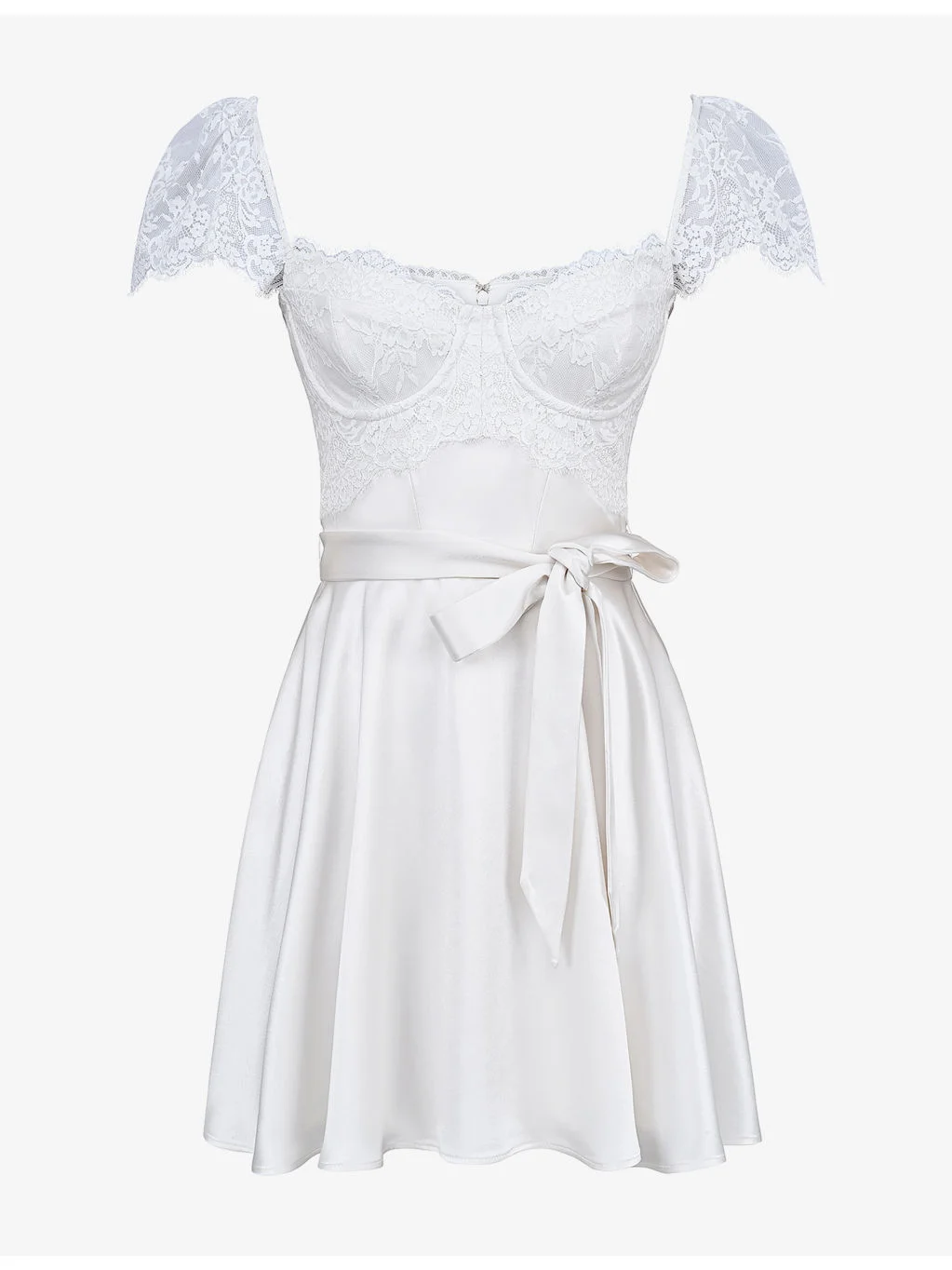 Selena Tie-Waist Woven Mini Dress - 1