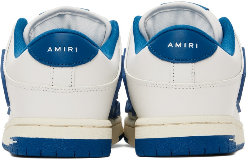AMIRI Blue & White Chunky Skel Top Low Sneakers outlook
