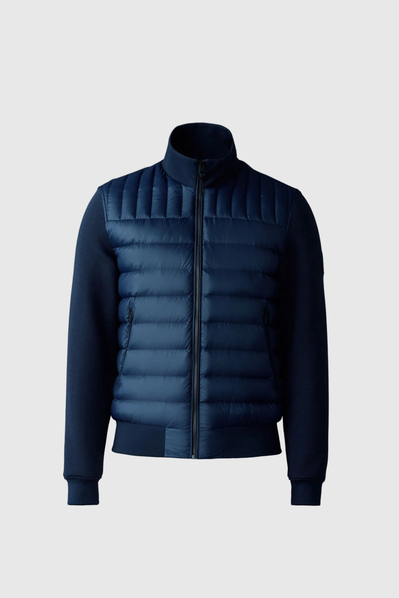 COLLIN-R Nano Down Mixed Media Bomber Jacket 1