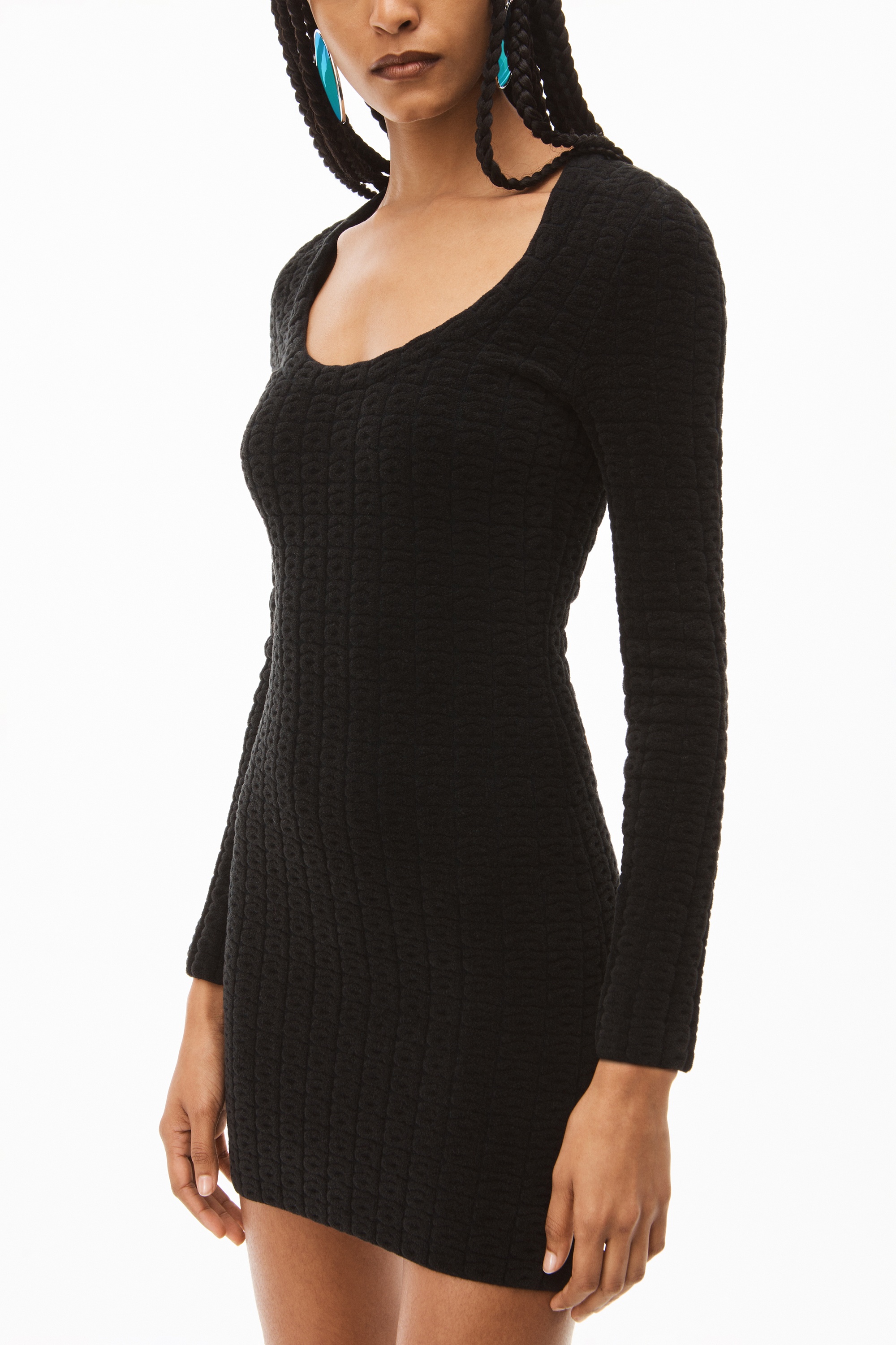 MINI DRESS IN CHENILLE JACQUARD - 3