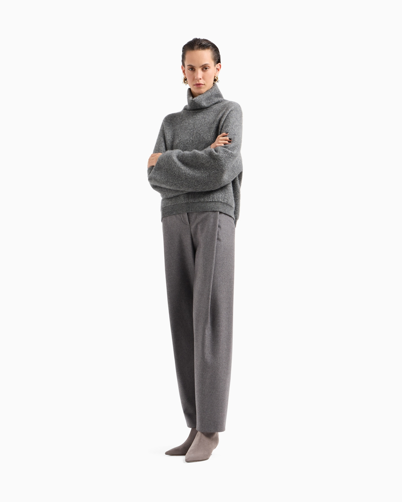 Viscose, cashmere and silk mock-neck jumper - 2