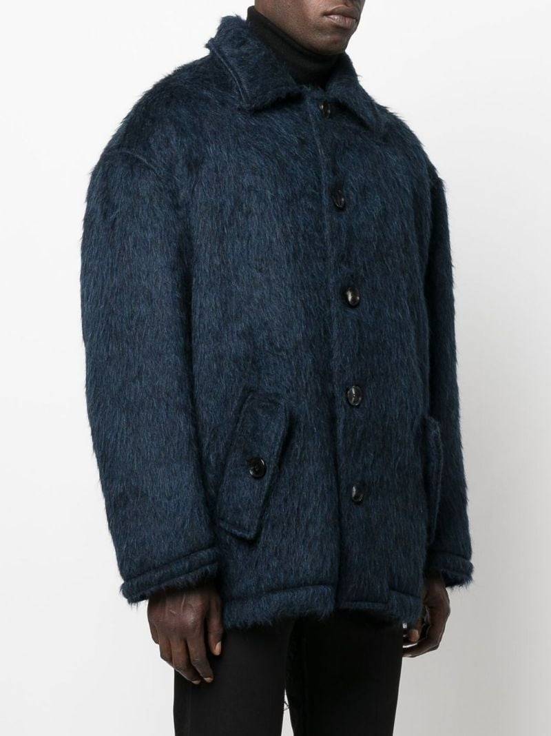 button-up faux-fur coat 3