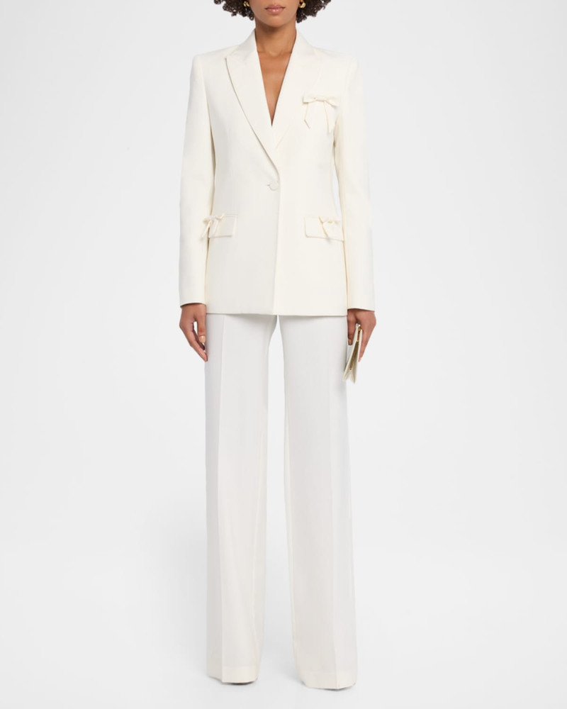 LoveShackFancy Enly Wool-Blend Wide Leg Pants outlook