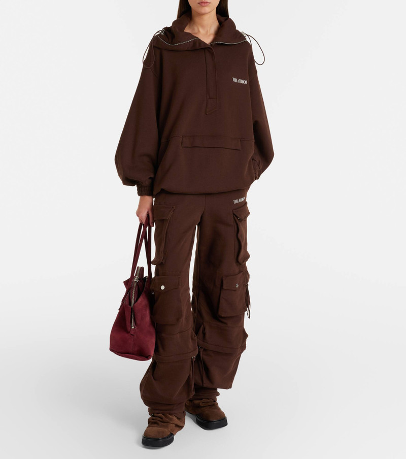 THE ATTICO La Passeggiata Medium suede tote bag outlook