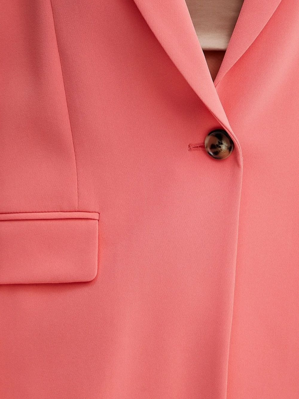 single-button notched-lapel blazer - 4