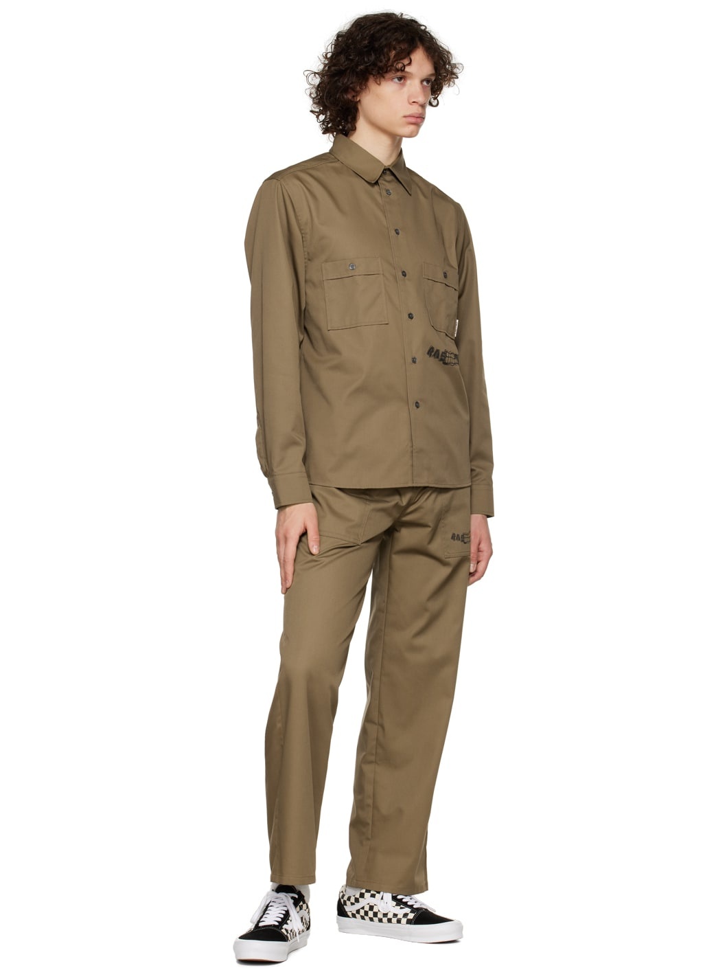 Brown Graphic Print Shirt - 4