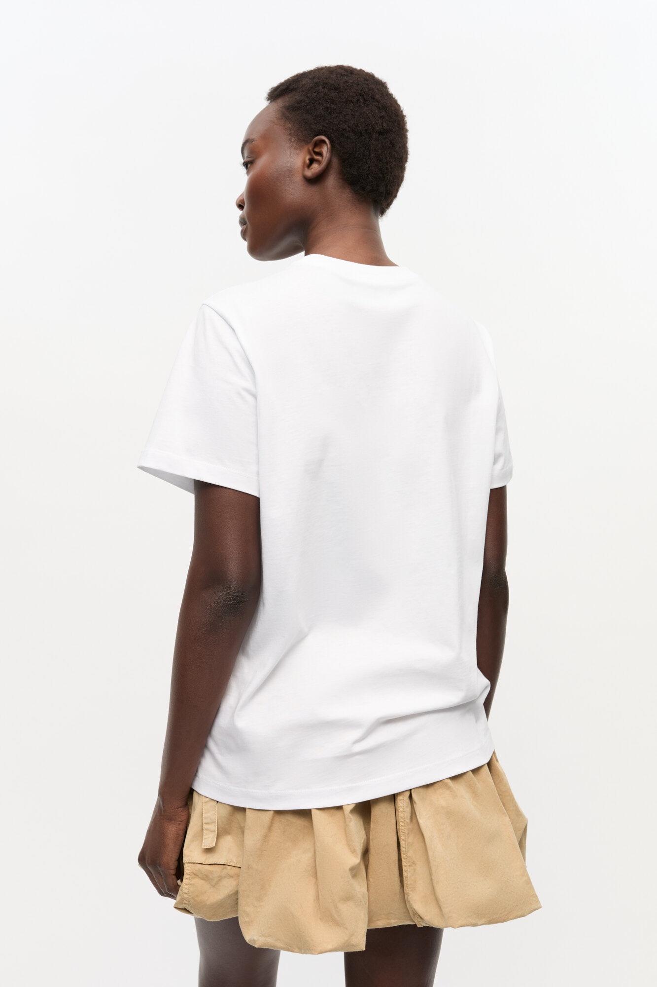 WHITE RELAXED JERSEY BUNNY T-SHIRT - 4