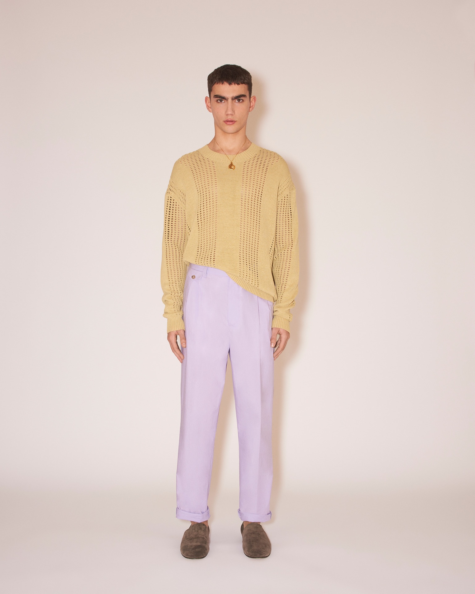 JACE - Paper crochet top - Pale olive - 2