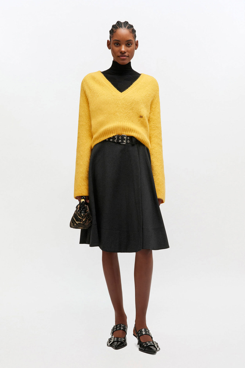 YELLOW V-NECK SWEATER 3
