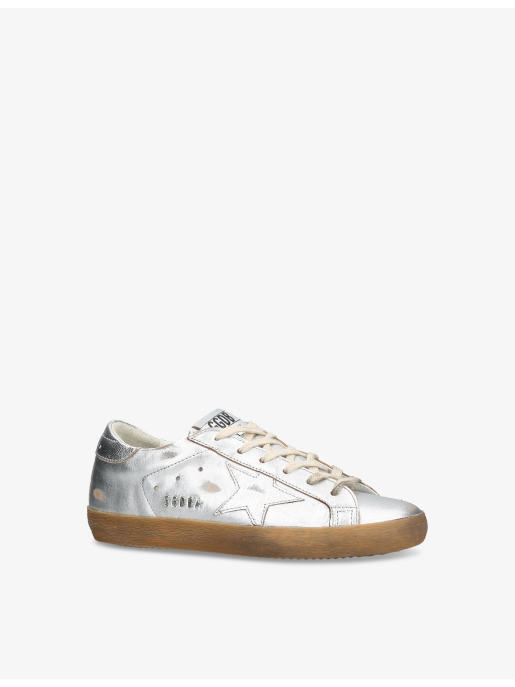 Superstar 70100 Metallic Leather Low-Top Trainers - 3