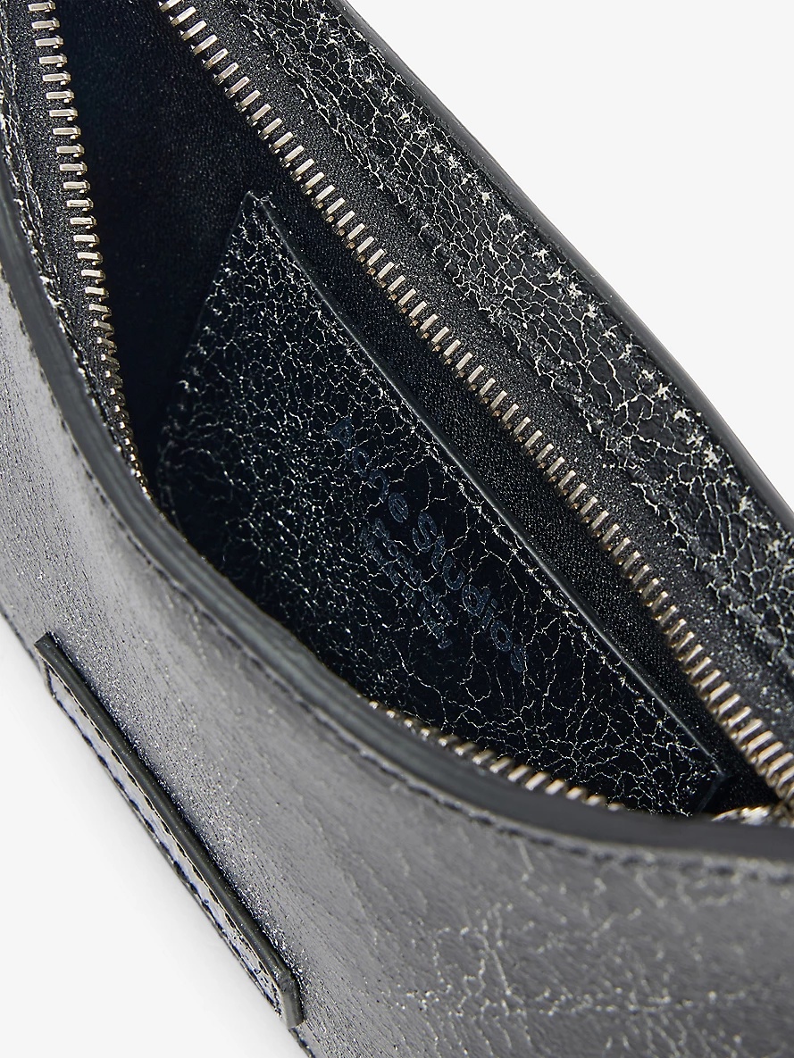 Platt micro crackle leather shoulder bag - 4