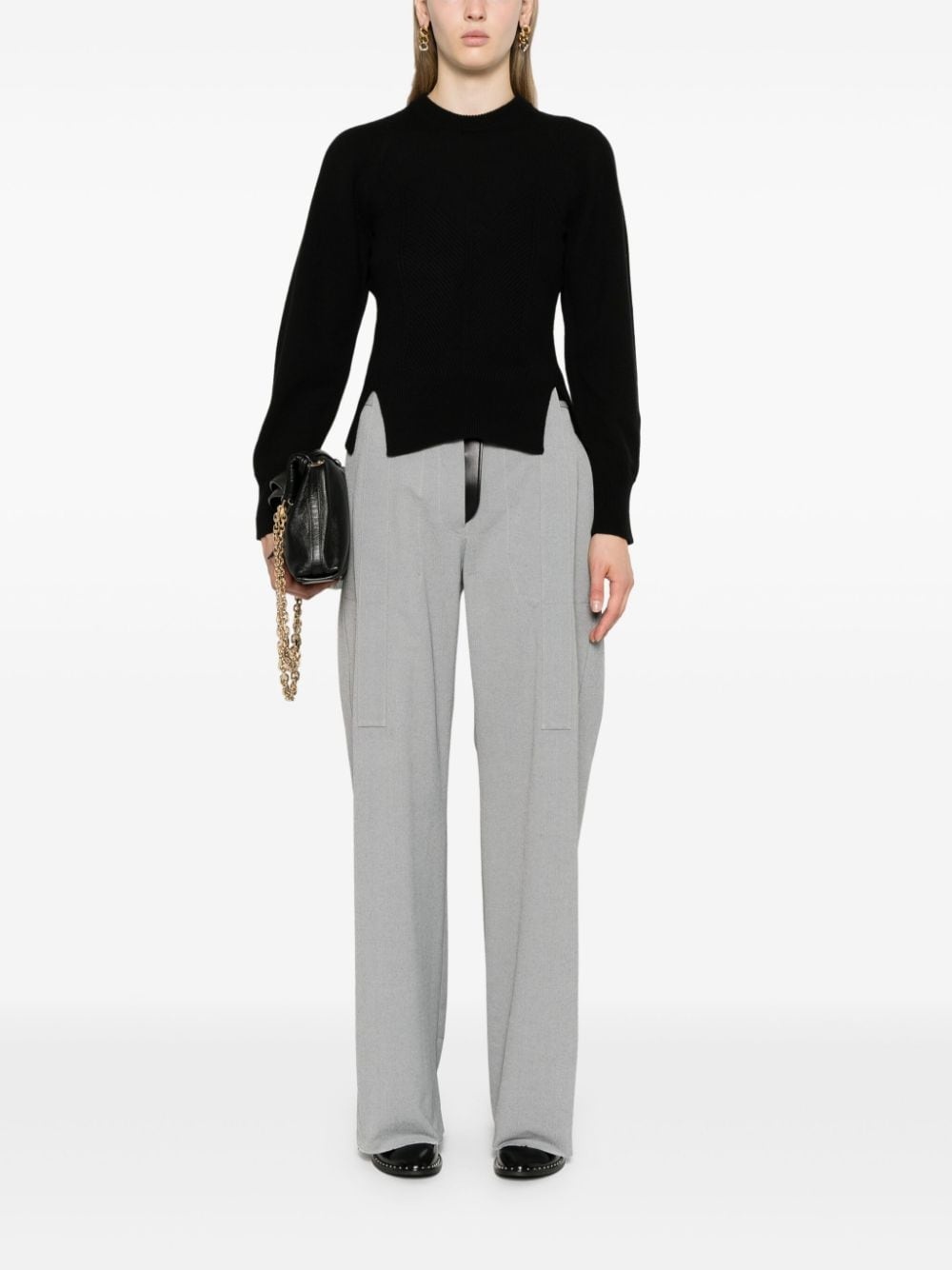 corset-style ribbed jumper - 2