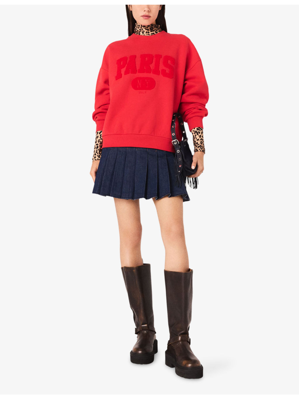 Paris Round-Neck Cotton Sweatshirt - 2