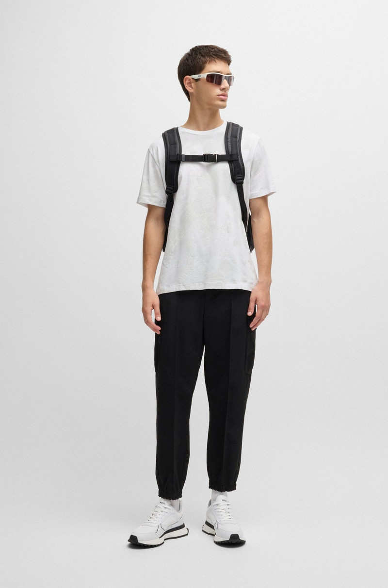 BOSS MIXED-MATERIAL TRAINERS WITH LARGE SIDE-PANEL LOGO outlook
