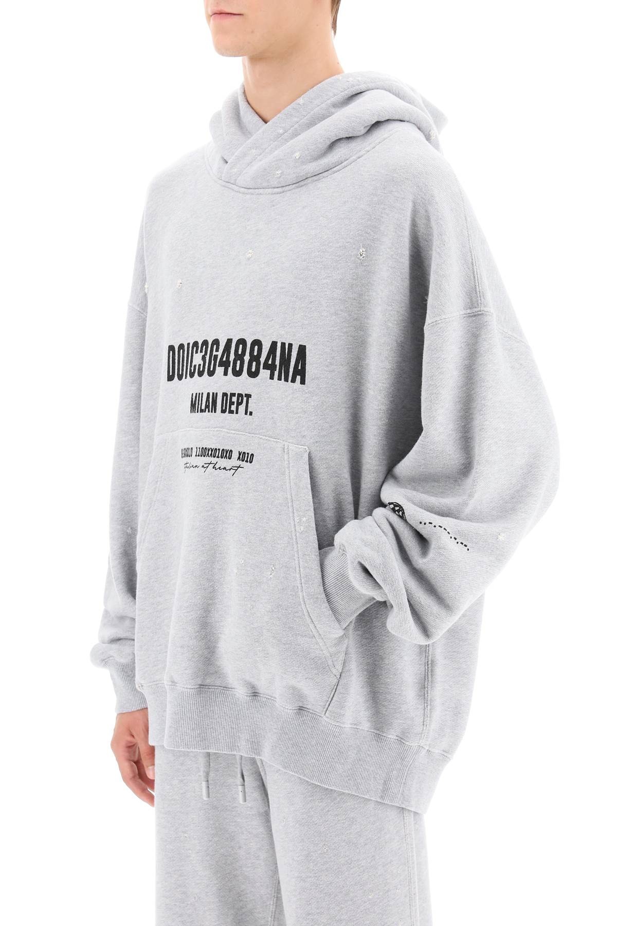 Dolce & Gabbana Distressed-Effect Hoodie Men - 4