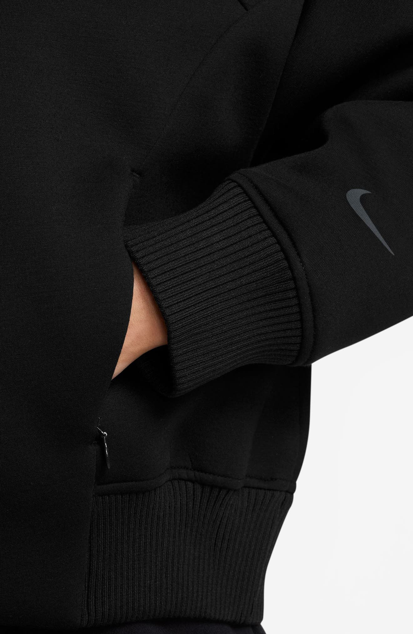 Nike Sportswear Destroyer Bomber Jacket in Black/Anthracite at Nordstrom - 3