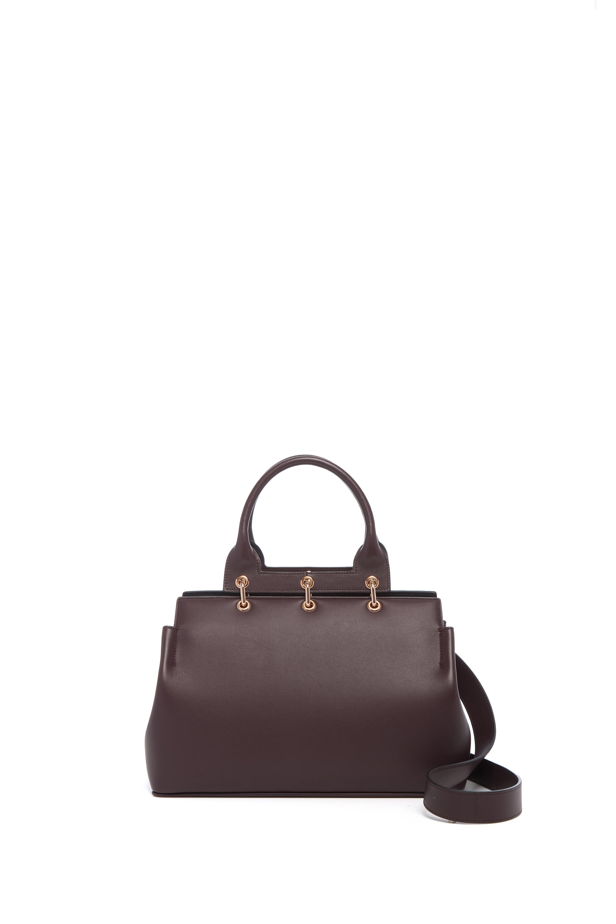 Small Amethyst Bag in Bordeaux Nappa Leather - 3