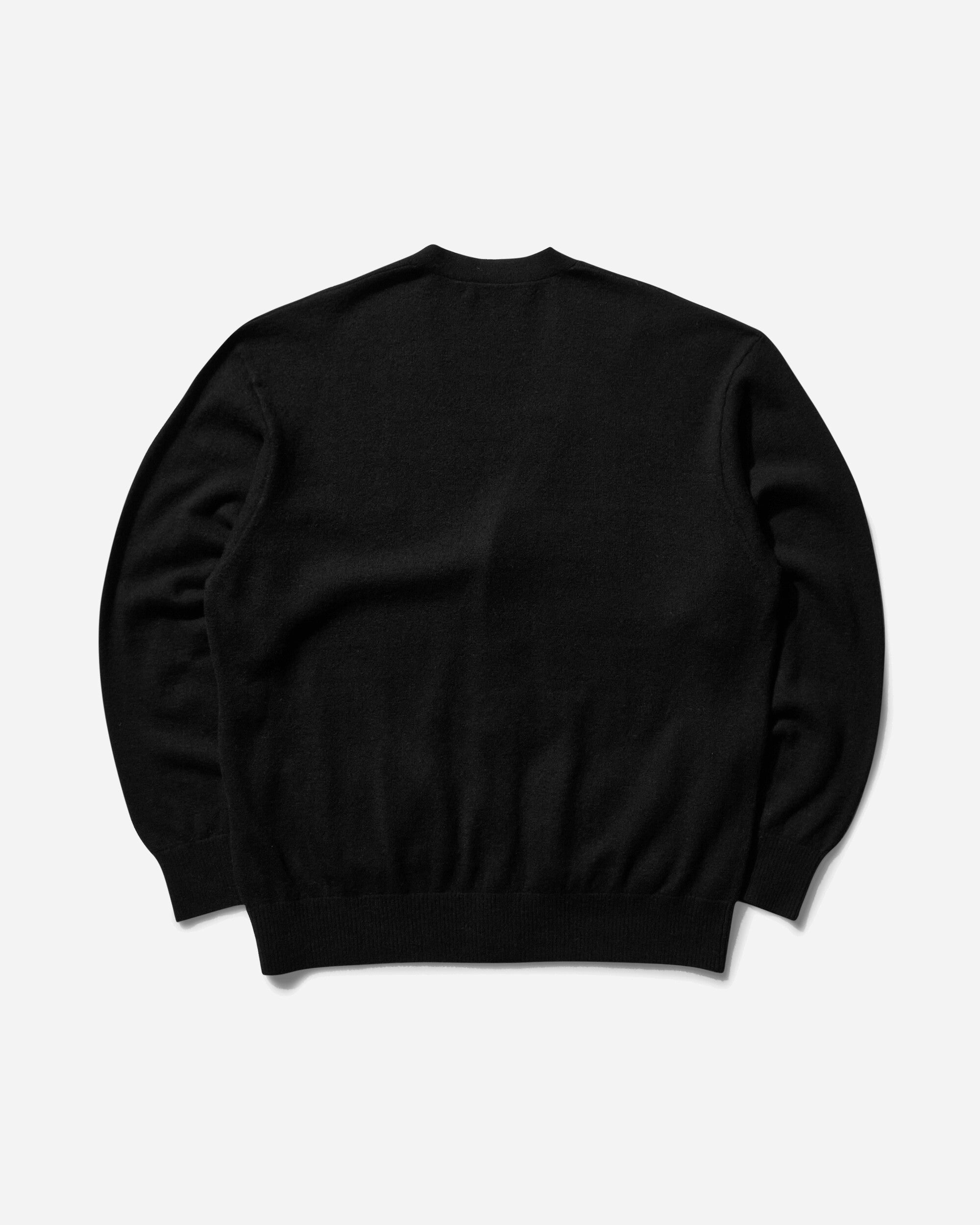 Men's Wool Knit Cardigan Black - 2