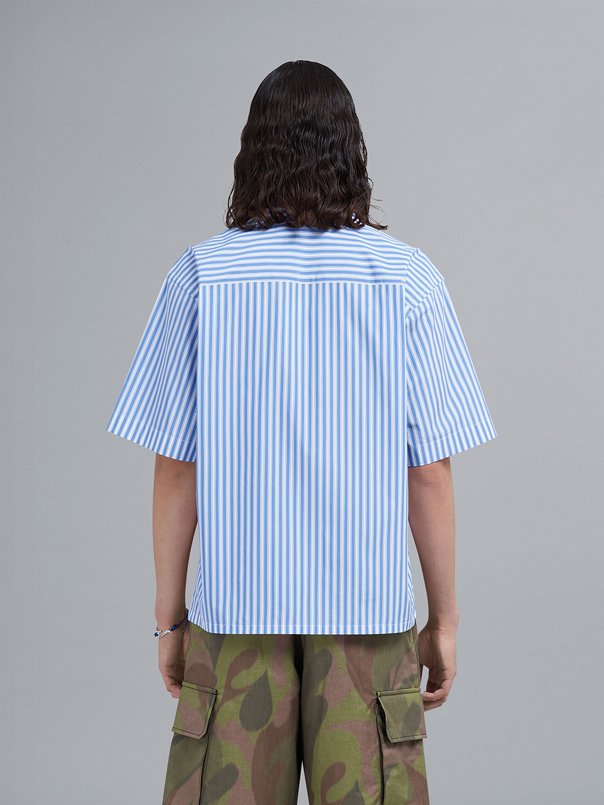 50S CAMO PRINT MIXED MATERIAL BOWLING SHIRT - 3