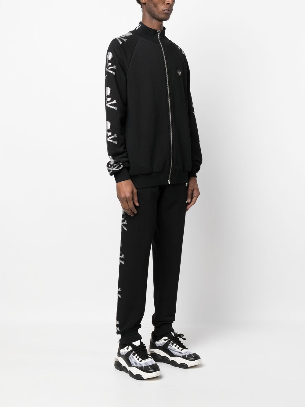 skull-motif track jacket - 3