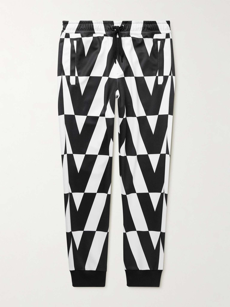 Valentino Tapered Logo-Print Jersey Sweatpants outlook