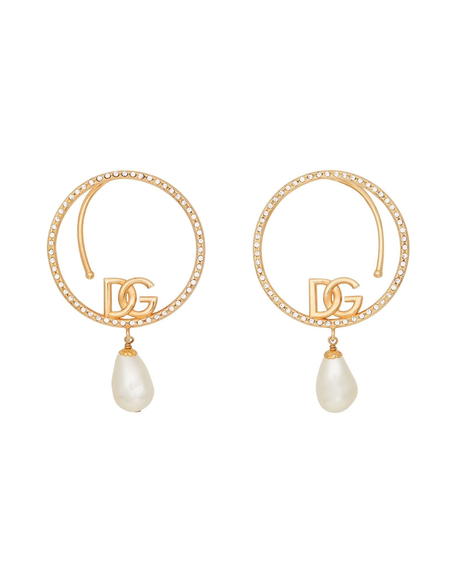Dolce Gabbana Gold Women's Earrings yoox REVERSIBLE