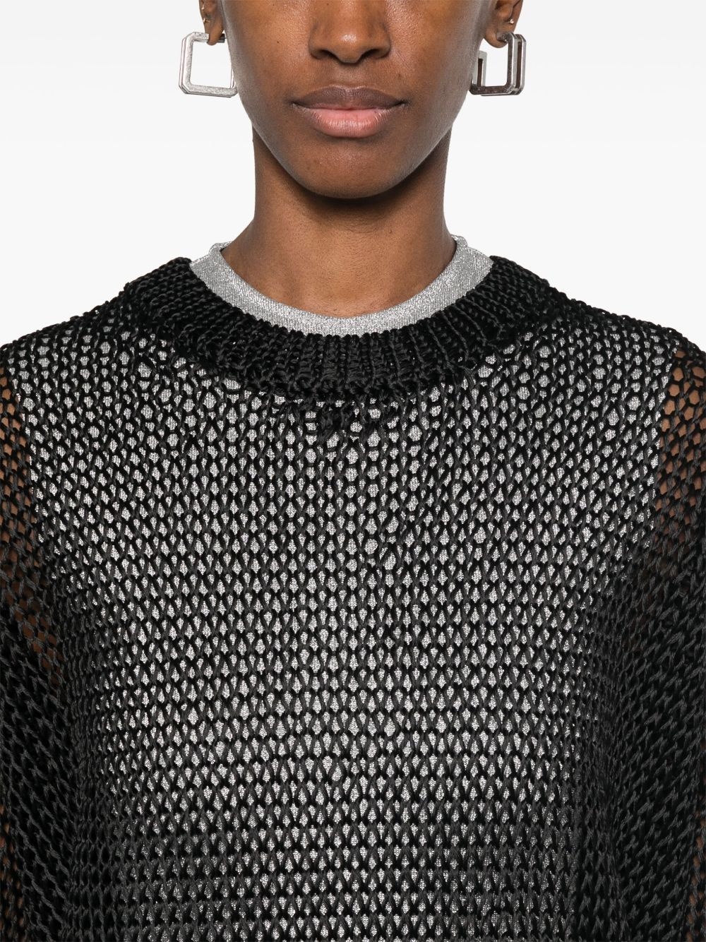 open-knit sweater - 5