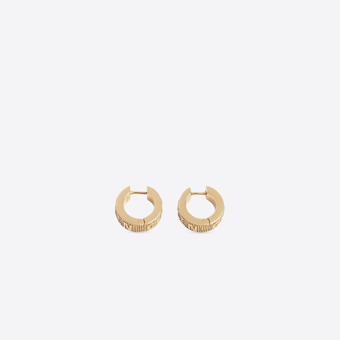 Women's Logo Hoop Earrings in Gold - 3