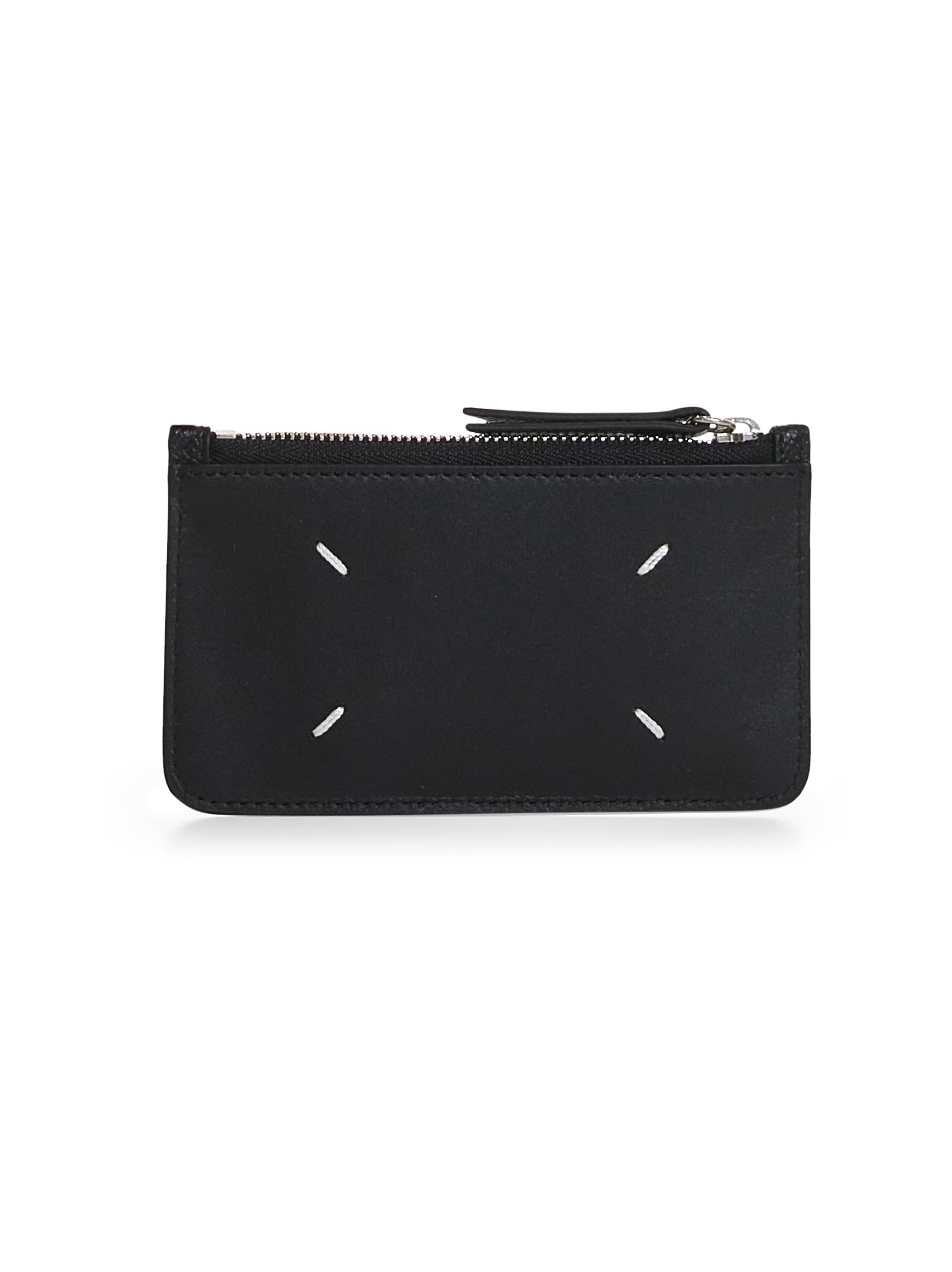 Maison Margiela Women Black Leather Four Stitches Card Holder - 1