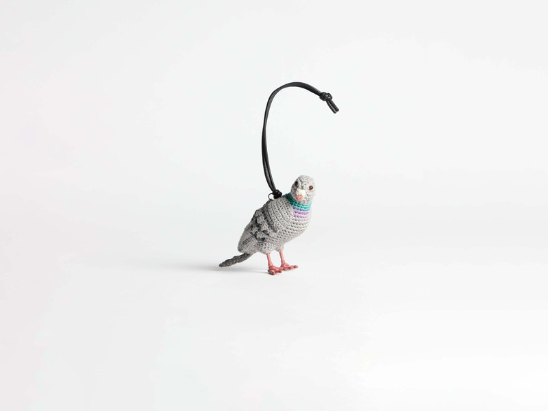 HAND-CROCHETED PIGEON CHARM 1