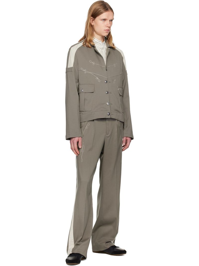 Kiko Kostadinov Gray Kormos Military Trousers outlook