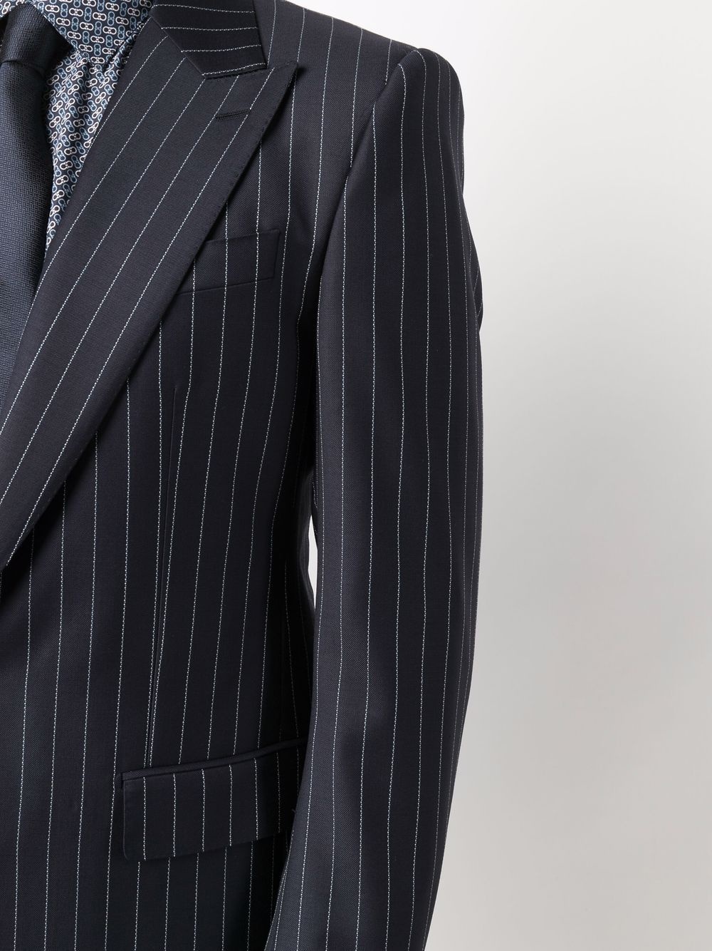 single-breasted pinstripe suit - 5