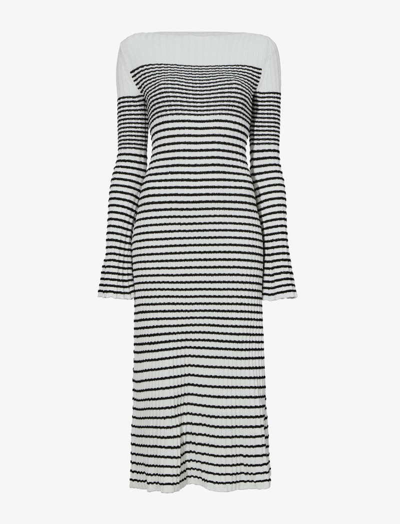 Boucle Mini Stripe Knit Dress 1
