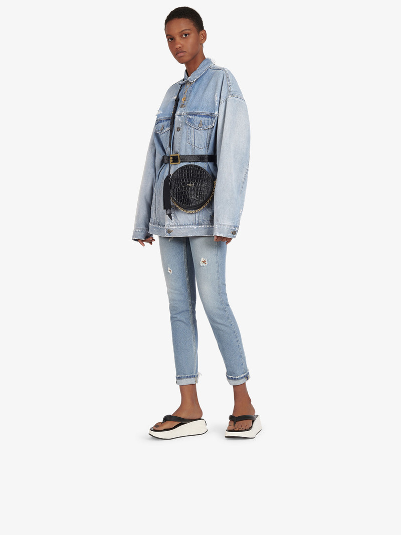 Givenchy GIVENCHY Atelier oversized destroyed jacket in denim outlook