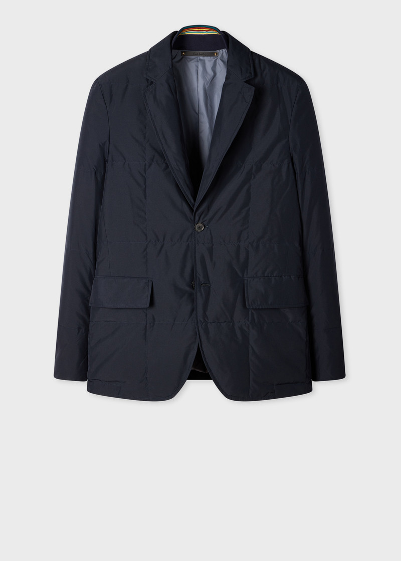Navy Quilted Down Technical Blazer 1