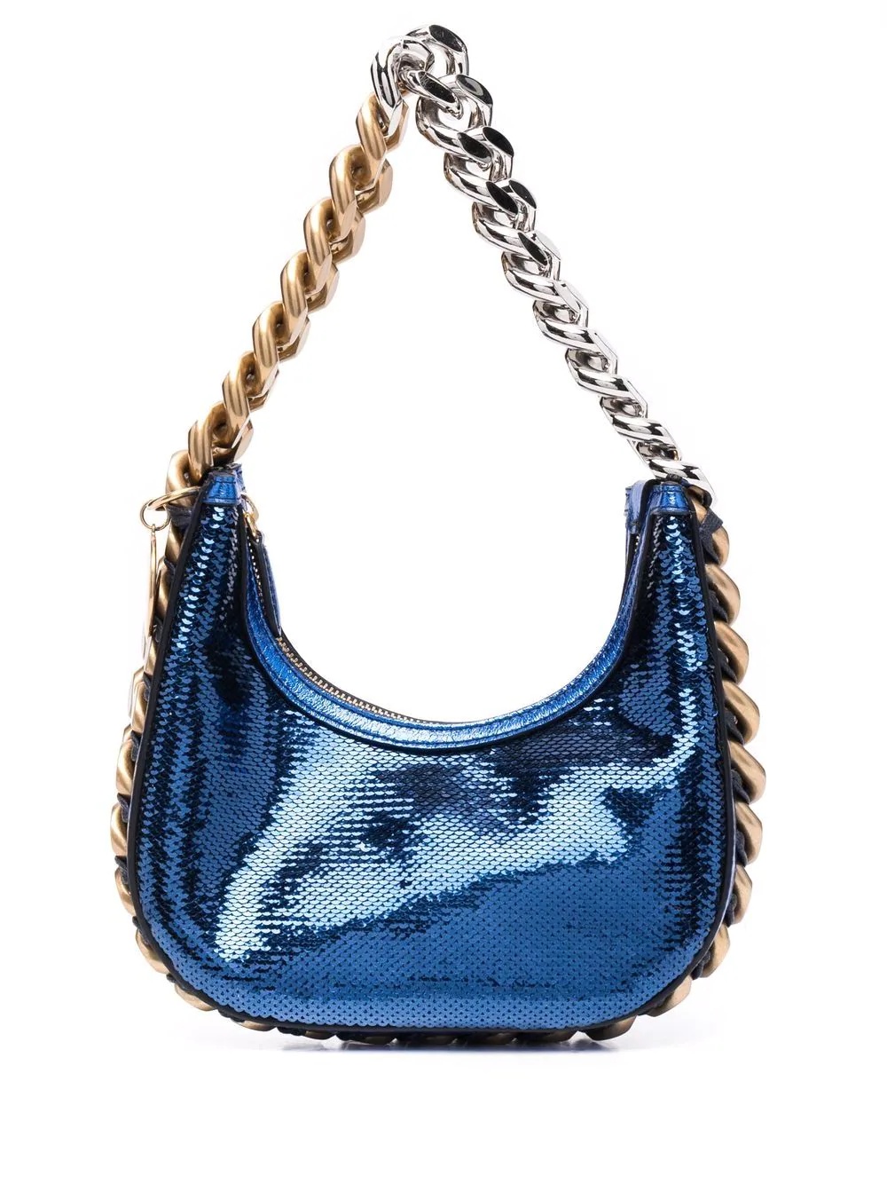 sequin-embellished shoulder bag - 1