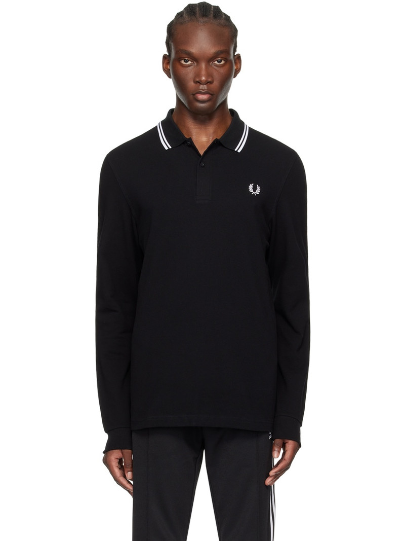 Black Striped Polo - 1