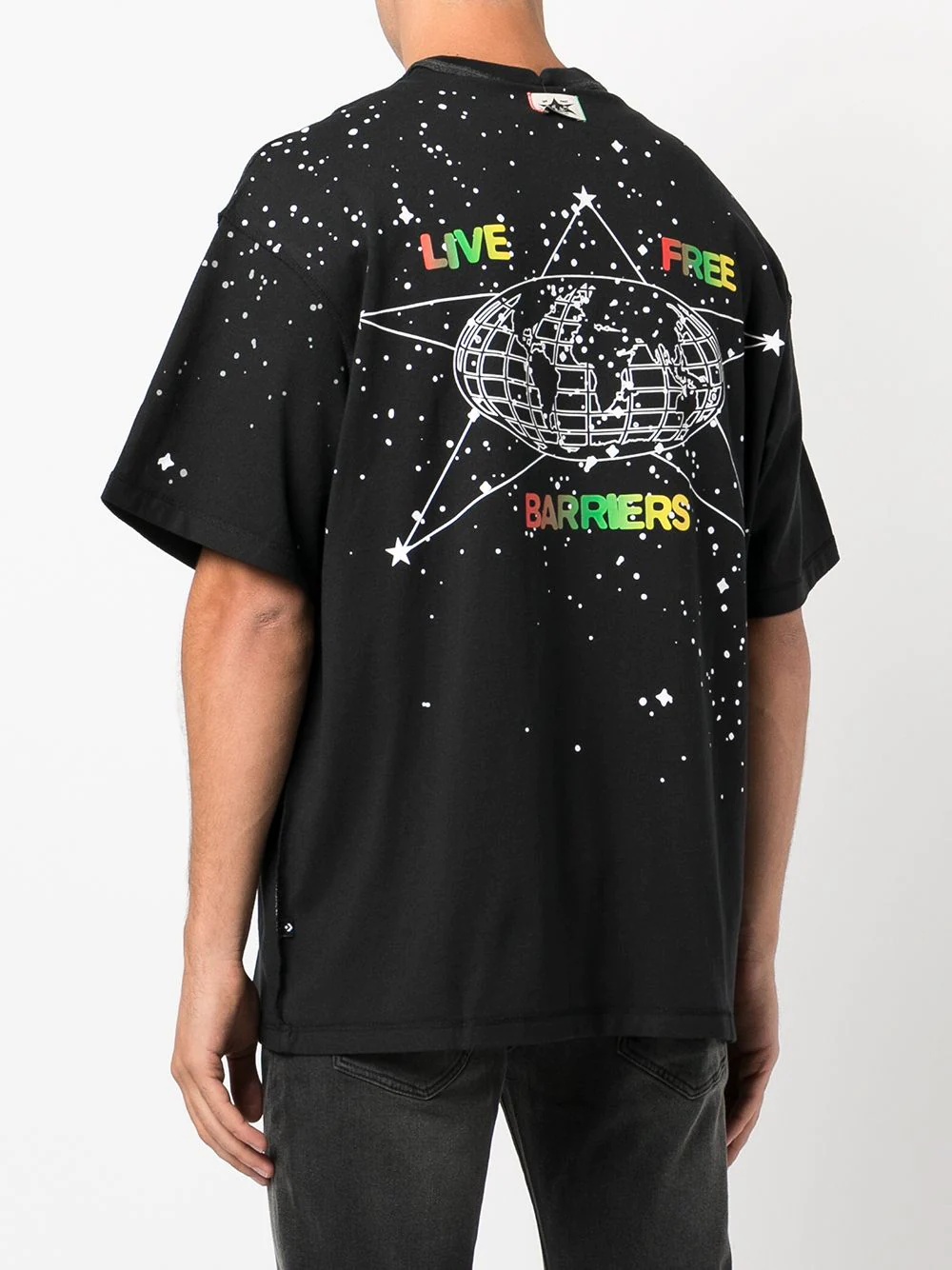 paint-splatter detail T-shirt - 4