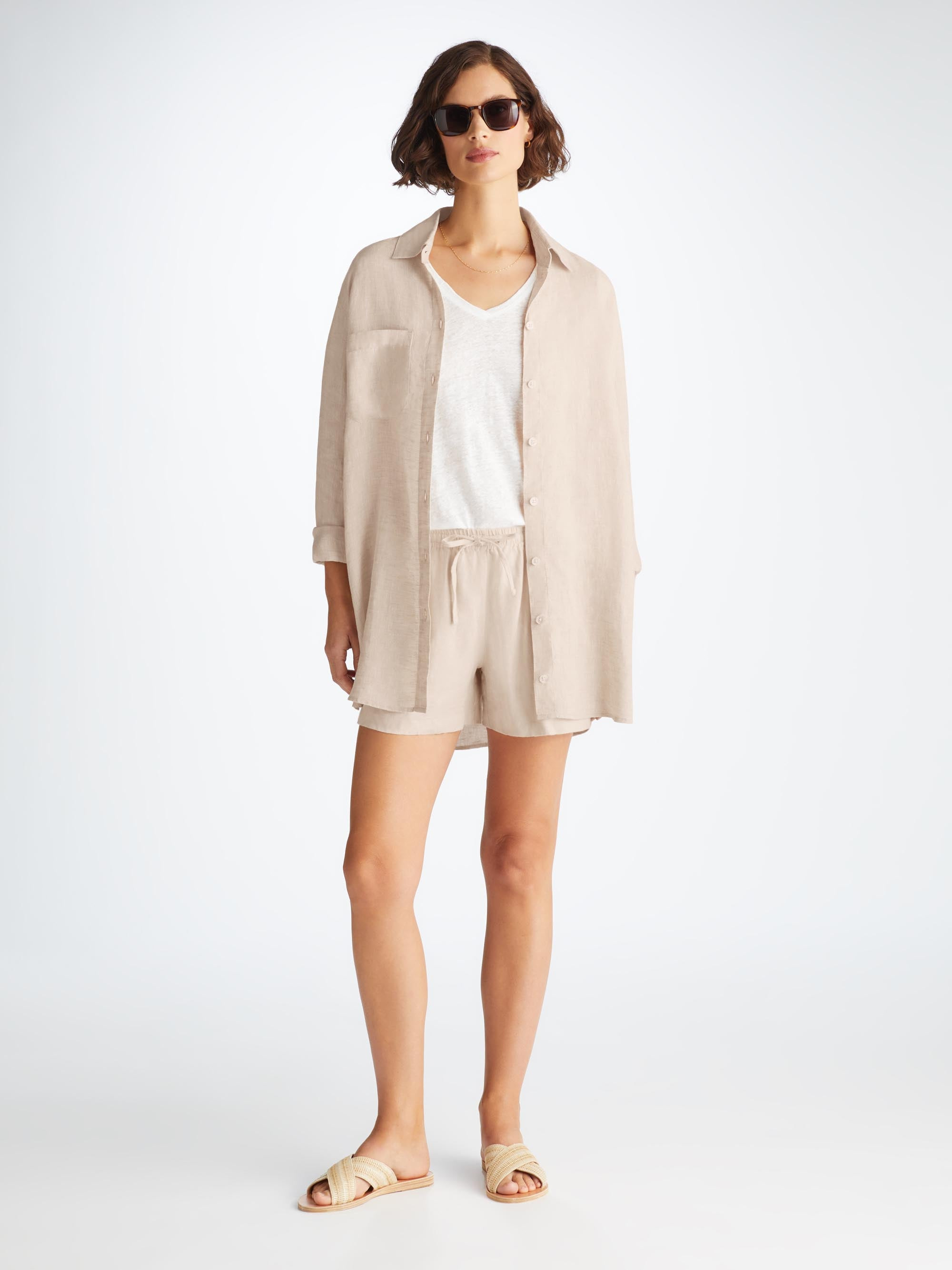 Women's Shirt Sicily Linen Sand - 3
