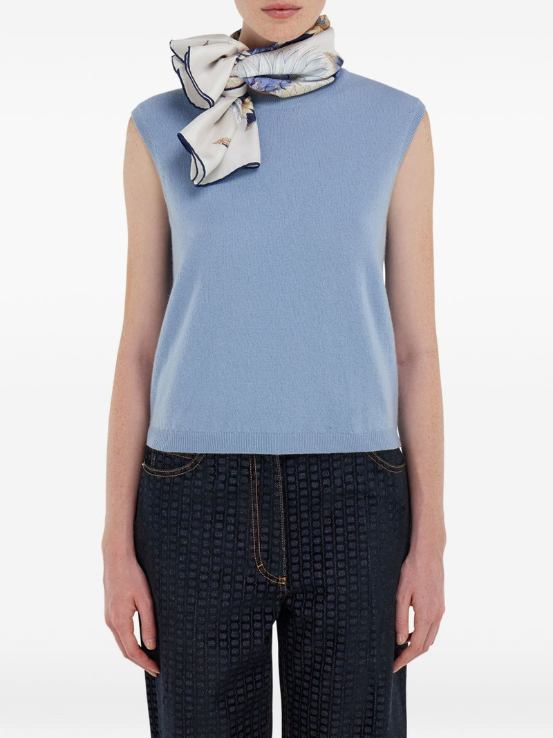 FERRAGAMO Sunflower-print silk scarf outlook