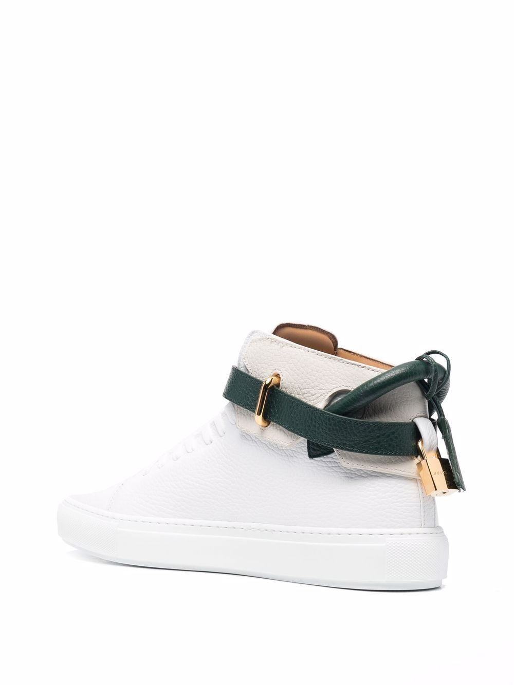 colour-block high-top leather sneakers - 3