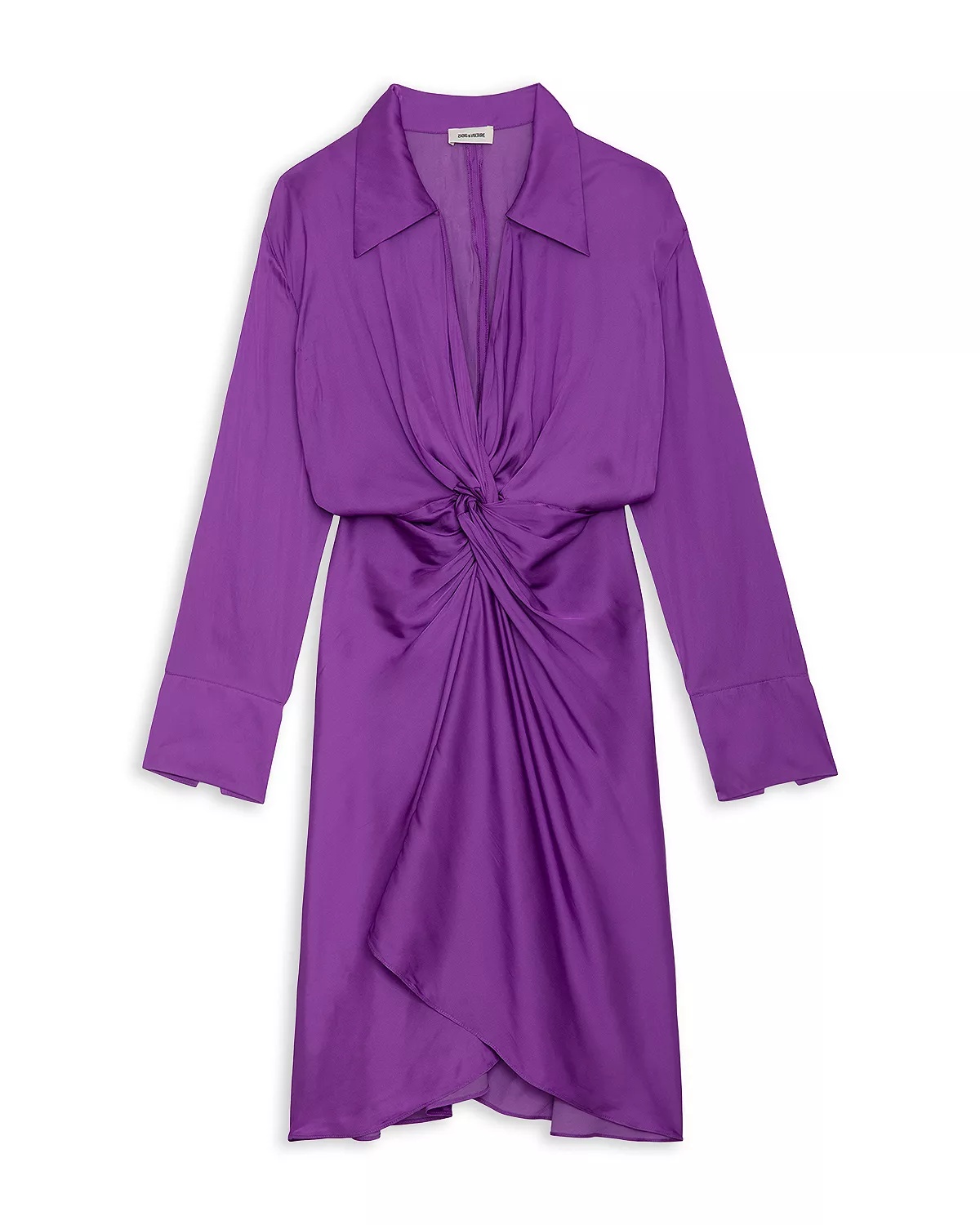 Rozo Twist Front Satin Dress - 7