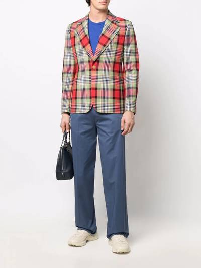 Vivienne Westwood tartan single-breasted blazer outlook